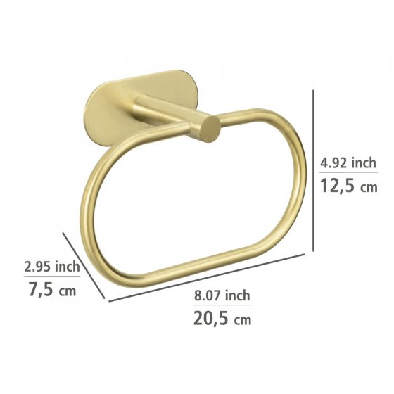 Turbo-Loc® Handtuchring Mod. Orea Gold Matt, Befestigen ohne bohren 