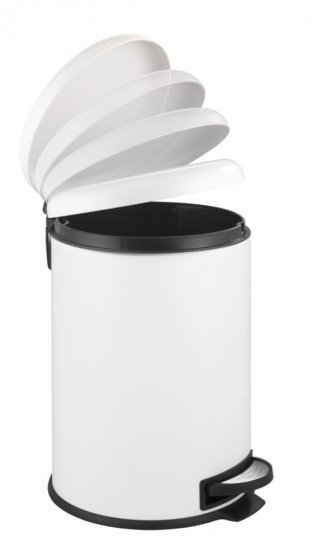 Treteimer Mod. Leman Easy Close Weiß 20 L, mit herausnehmbarem Einsatz