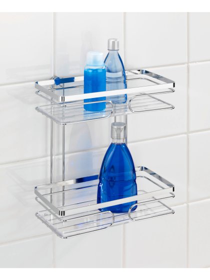 Wandregal 2 Etagen Premium Edelstahl, rostfrei 