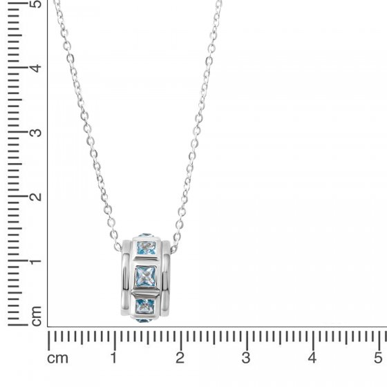 Halskette Silber Blautopas 