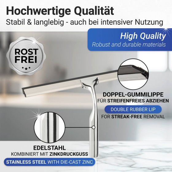 Badezimmerwischer Mod. Terni Plus, mit Turbo-Loc® Wandbefestigung