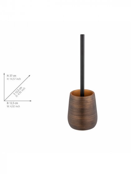 WC-Garnitur Mod. Palena Bronze, inkl. WC-Bürste, Bürstenkopf auswechselbar