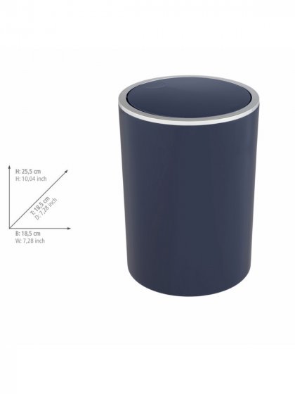 Schwingdeckeleimer Mod. Inca Dunkelblau, 5L, hochwertiger Kunststoff, 5 Liter 
