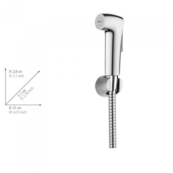 Bidet-Set Watersaving, inkl. Handbrause, Schlauch & Wandhalterung 