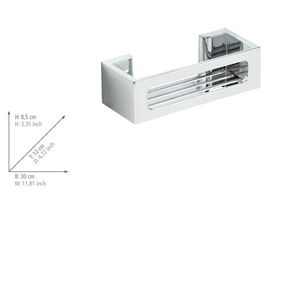 Turbo-Loc® Wandablage Mod. Bralia Chrom, befestigen ohne bohren 