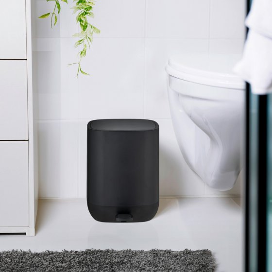 Treteimer Mod. Davos, Schwarz 6,5 L, mit Easy-Close Absenkautomatik 