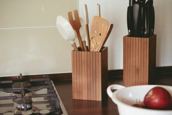 Utensilienhalter und Küchenrollenhalter Mod. Mera, 2-teiliges Set 