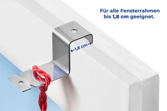 Fensterhaken 8er Set, für Fensterrahmen bis 1,8 cm geeignet 