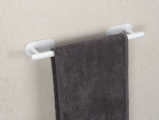 Turbo-Loc® Badetuchstange Uno Mod. Orea White matt, 40 cm, aus rostfreiem Edelstahl 