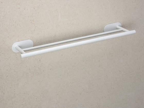 Turbo-Loc® Badetuchstange Duo Mod. Orea White matt, 60 cm, aus rostfreiem Edelstahl 