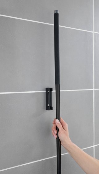 Edelstahl Boden-und Fensterwischer Mod. Rosole Schwarz, 40 cm Wischbreite 