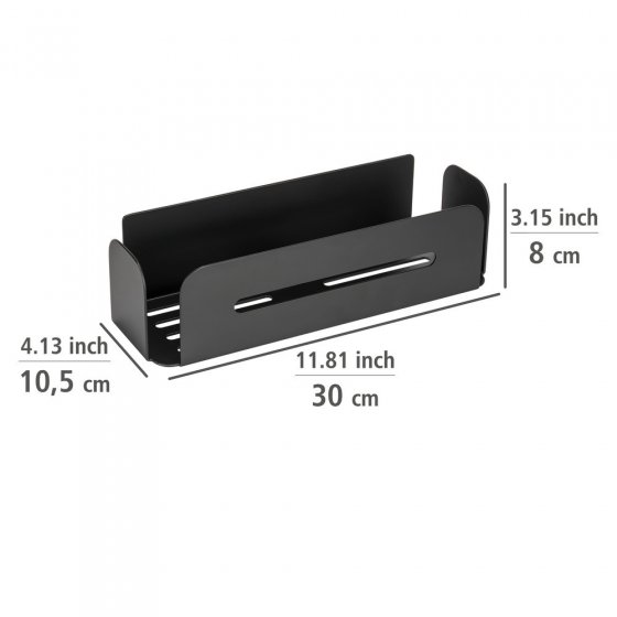 Turbo-Loc® Wandablage Mod. Bivio Black matt, aus Aluminium 