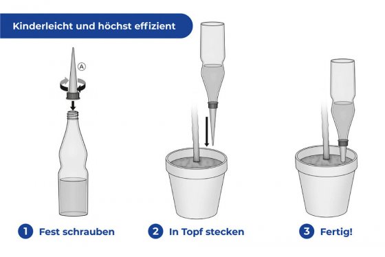 Bewässerungs-Spikes 30er Set, gleichmäßige Wasserversorgung von Pflanzen 