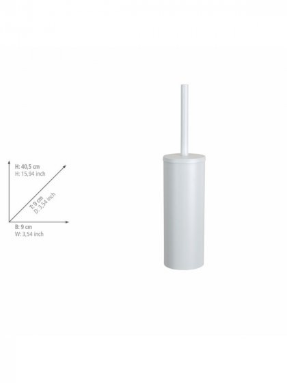 WC-Garnitur Mod. Orea White matt, freistehend, aus rostfreiem Edelstahl 