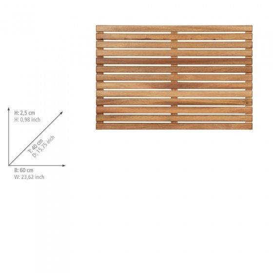 Duschrost Indoor & Outdoor Mod. Acacia, aus Akazienholz 