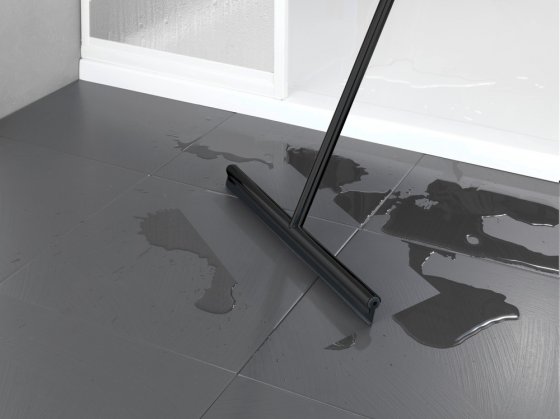 Edelstahl Boden-und Fensterwischer Mod. Rosole Schwarz, 40 cm Wischbreite