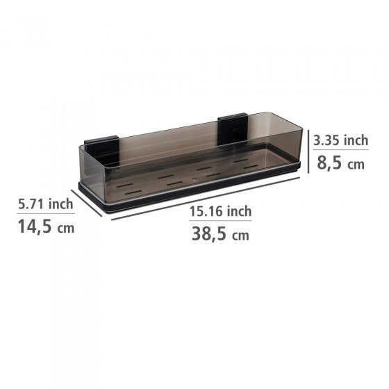 Vacuum-Loc® Maxiablage Mod. Quadro Schwarz, Befestigen ohne Bohren 