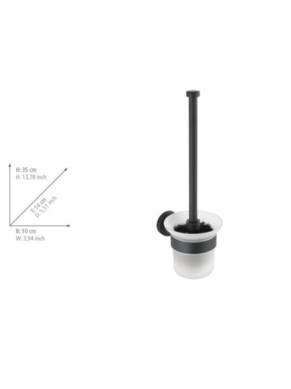 WC-Garnitur Mod. Bosio offen Edelstahl Black matt, rostfrei 