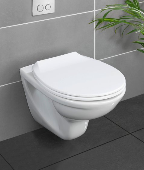 Premium WC-Sitz Mod. Kos Weiß, recycelbarer Thermoplast, mit Absenkautomatik