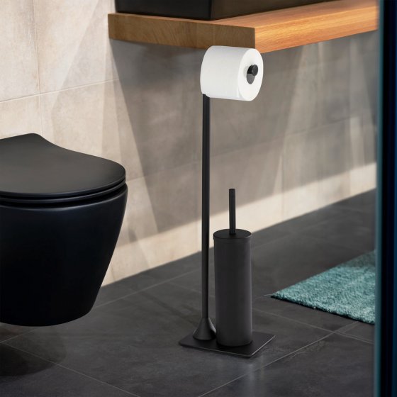 Stand WC-Garnitur Mod. Hella, Schwarz matt lackiert