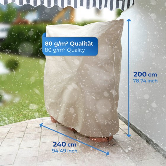 Pflanzenschutz Mod. Vlies 240 x 200 cm, mit Frostschutz 