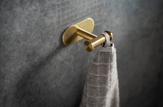 Turbo-Loc® Wandhaken Mod. Orea Duo Gold Matt, Befestigen ohne bohren 