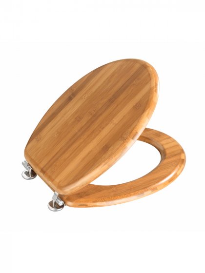 WC-Sitz Mod. Bambus Dunkel, aus echtem Bambus