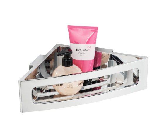 Turbo-Loc® Eckablage Mod. Bralia Chrom, Befestigen ohne Bohren 
