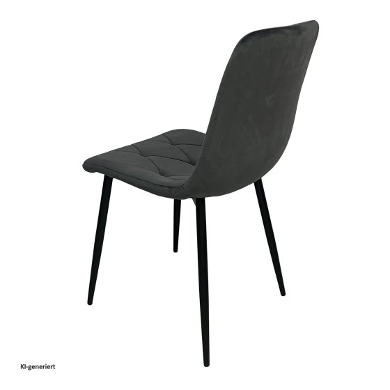 Stuhl Mesa Eco 2er-Set Velvet Grau 