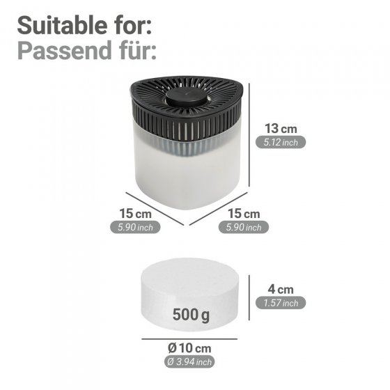 Entfeuchter Mod. Prisma Nachfüller 500 g, 8er Set, passend für Raumentfeuchter Prisma