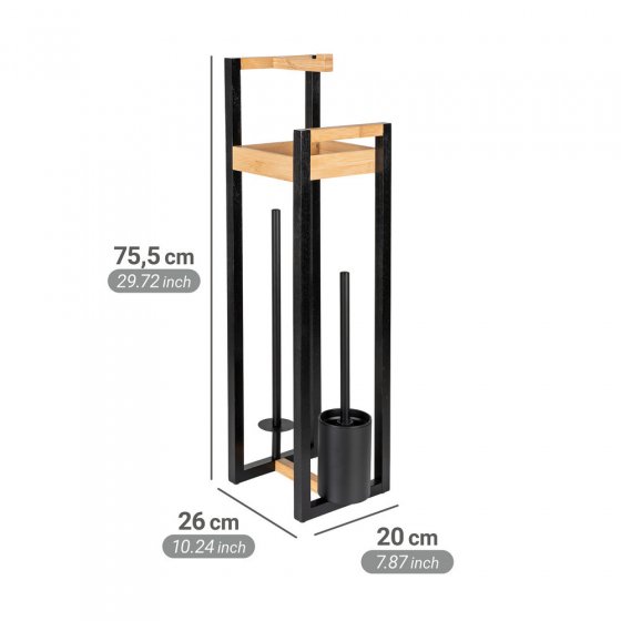 4 in 1 Stand WC-Garnitur Mod. Braidi, aus FSC® zertifiziertem Bambus 