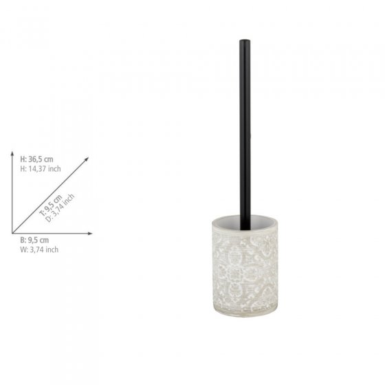 Bad-Accessoire Set Mod. Ortezzano Grau, 3-teilig, aus hochwertigem Polyresin 