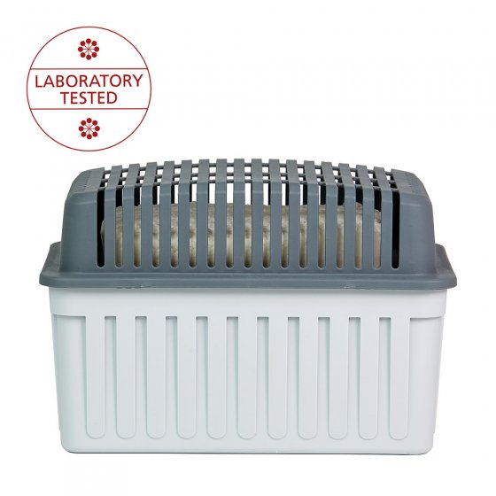 Luftentfeuchter Grau 1 kg mit Nachfüller, 4 tlg., für Räume bis 80m³ 