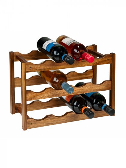 Weinregal Mod. Fondi, aus massivem Akazienholz 