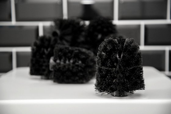 Ersatzbürstenkopf für Toilettenbürsten, WC-Ersatzbürste, 10 er Set, Ø 8 cm, schwarz 