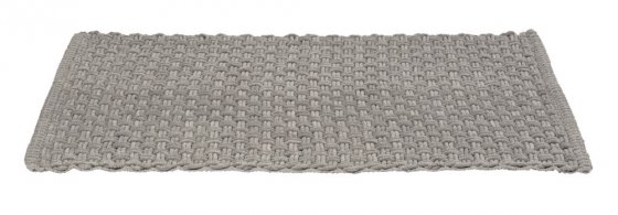 Badteppich Mod. Ecoli, grau, Polyester-Baumwolle, 50x80 cm, rutschhemmend, geeignet für Fußbodenheizung 