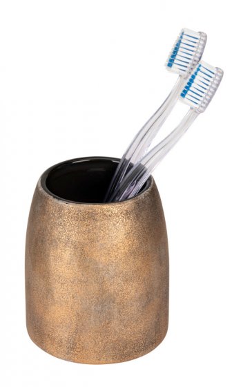 Bad-Accessoire Set Mod. Tremea, bronze, keramik, Ø 12 x 13,5 cm, hochwertige Keramik, freistehend 