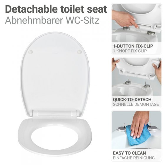 WC-Sitz Mod. Corbara, mehrfarbig, Thermoplast, 36.5x45 cm, mit Easy-Close Absenkautomatik 