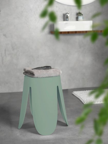 Badhocker Mod. Comiso Lindgrün matt, belastbar bis 180 kg 