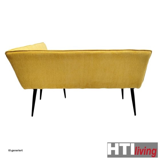 Eckbank 195 x 154 cm Mesilla Gelb kurzer Schenkel rechts 