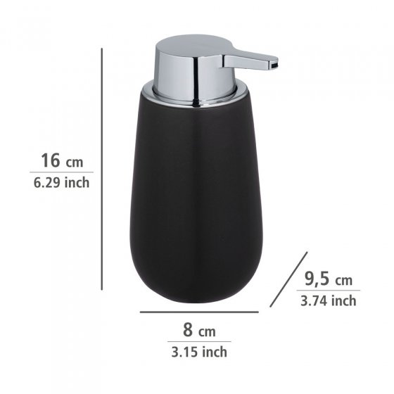 Bad-Accessoire-Set Mod. Badi Schwarz Keramik 