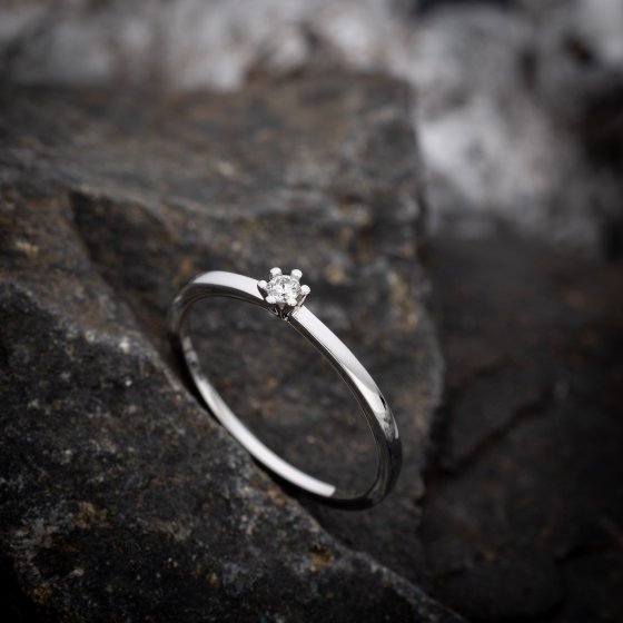 Ring Gold 750 mit Brillant 0,05ct. 