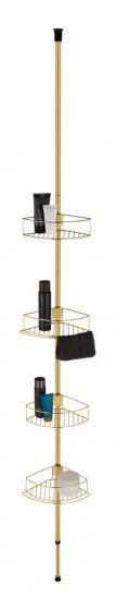 Teleskop-Eckregal Mod. Dolcedo Gold matt, rostfrei 