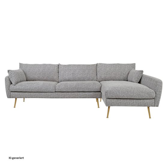 Ecksofa Antonius Webstoff Grau rechts 