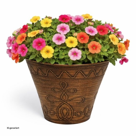 Blumentopf Nessa Ornamente Gold Silber 3er-Set 