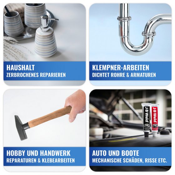 2-Komponenten-Kleber Mod. Industro, 2 XXL-Tuben, klebt dauerhaft alles, superfest 
