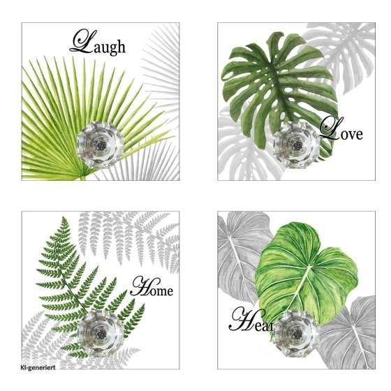 Wandhaken 4er-Set Leaf 