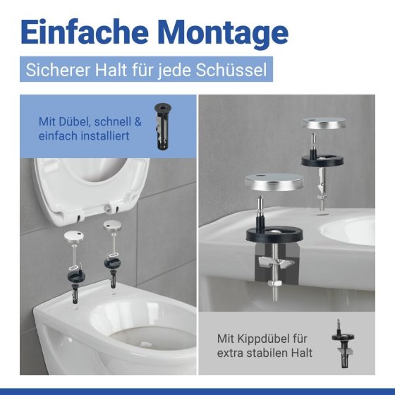 WC Sitz Mod. Muschel, Toilettendeckel mit Absenkautomatik 