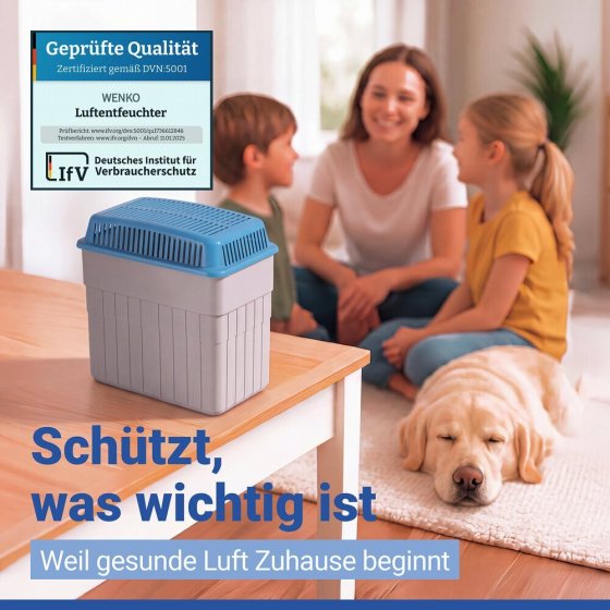 Luftentfeuchter 2 kg Blau, für Räume bis 160 m³ 