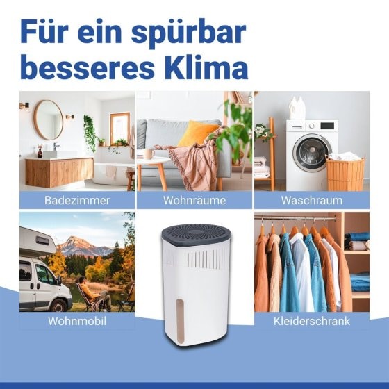 Raumentfeuchter Mod. Drop Weiß 1000 g 2er Set, für Räume bis ca. 80 m³ 